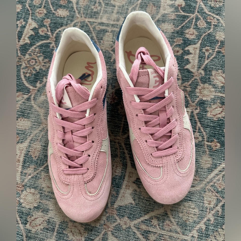 Sam Edelman Pink Suede Sneakers